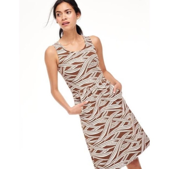 Boden Ellie Printed Ponte Dress in Brown - Picture 7 of 7